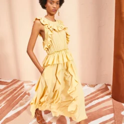 ULLA JOHNSON Violeta Dress - Dune 9 ULLA JOHNSON Violeta Dress - Dune -Cheap Style Qube Store ULLA JOHNSON Violeta Dress DUNE 04