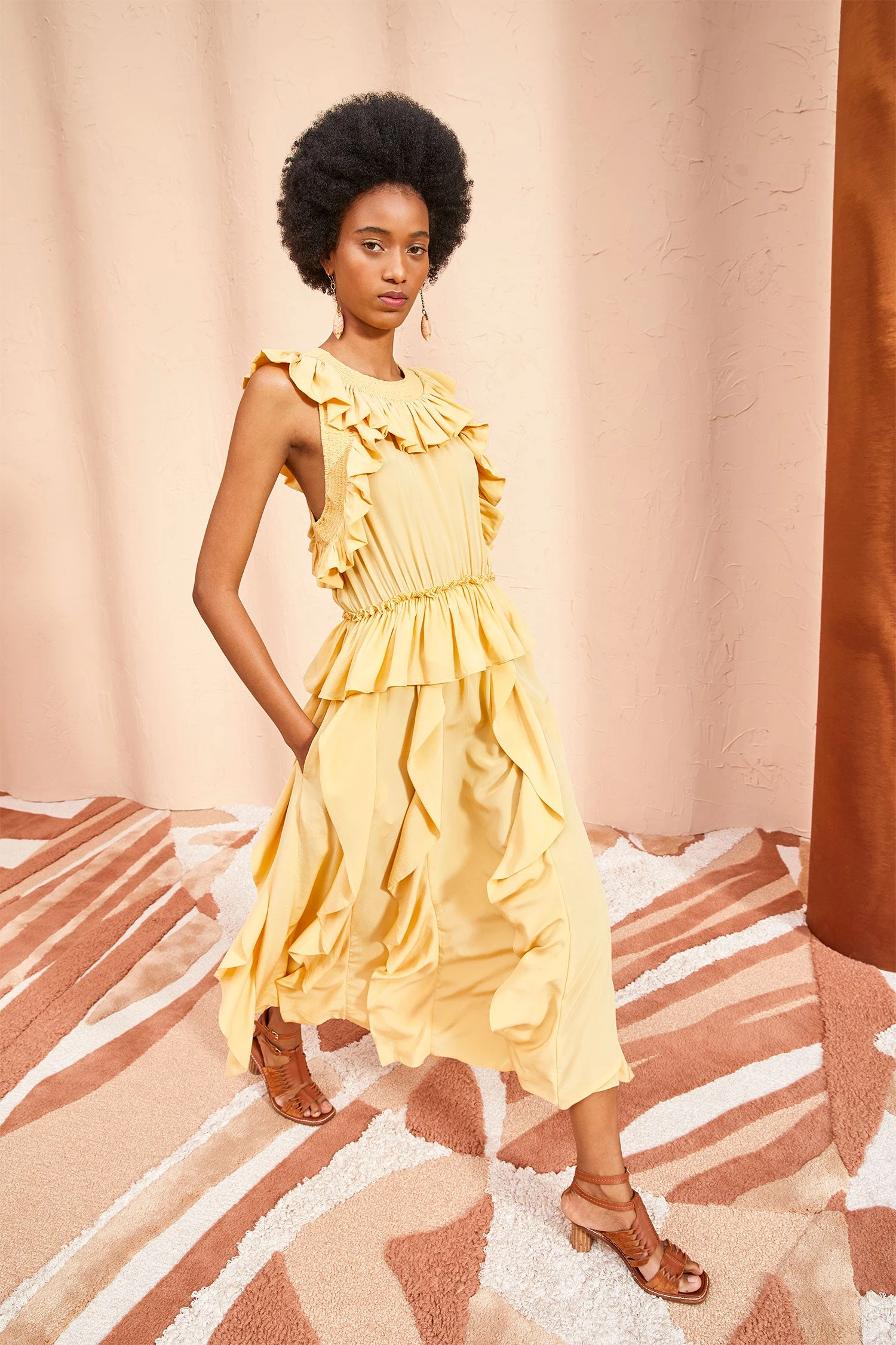 ULLA JOHNSON Violeta Dress - Dune 4 ULLA JOHNSON Violeta Dress - Dune - Image 4