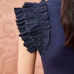 ULLA JOHNSON Virginia Dress - Midnight -Cheap Style Qube Store ULLA JOHNSON Virginia Dress MIDNIGHT 04