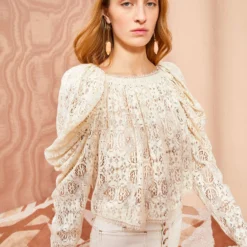 ULLA JOHNSON Vivi Blouse - Chalk -Cheap Style Qube Store ULLA JOHNSON Vivi Blouse CHALK 0032