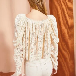 ULLA JOHNSON Vivi Blouse - Chalk -Cheap Style Qube Store ULLA JOHNSON Vivi Blouse CHALK 0105