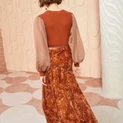 ULLA JOHNSON Willa Skirt - Sienna -Cheap Style Qube Store ULLA JOHNSON Willa Skirt SIENNA 0007