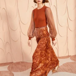 ULLA JOHNSON Willa Skirt - Sienna -Cheap Style Qube Store ULLA JOHNSON Willa Skirt SIENNA 0040