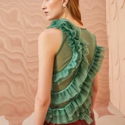 ULLA JOHNSON Winnifred Top - Jade -Cheap Style Qube Store ULLA JOHNSON Winnifred Top JADE 0100