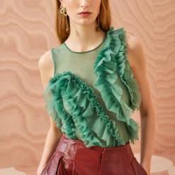 ULLA JOHNSON Winnifred Top - Jade -Cheap Style Qube Store ULLA JOHNSON Winnifred Top JADE 0168