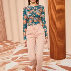 ULLA JOHNSON Wren Top - Delphinium -Cheap Style Qube Store ULLA JOHNSON Wren Top DELPHINIUM 03