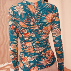 ULLA JOHNSON Wren Top - Delphinium -Cheap Style Qube Store ULLA JOHNSON Wren Top DELPHINIUM 04