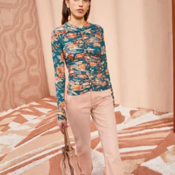 ULLA JOHNSON Wren Top - Delphinium -Cheap Style Qube Store ULLA JOHNSON Wren Top DELPHINIUM 05